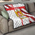Georgia Quilt with Red Cross and Golden Lions Emblem Never Bows Design - Wonder Print Shop