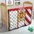 Georgia Quilt with Red Cross and Golden Lions Emblem Never Bows Design - Wonder Print Shop