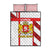 Georgia Quilt Bed Set with Red Cross and Golden Lions Emblem Never Bows Design - Wonder Print Shop