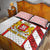 Georgia Quilt Bed Set with Red Cross and Golden Lions Emblem Never Bows Design - Wonder Print Shop