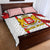 Georgia Quilt Bed Set with Red Cross and Golden Lions Emblem Never Bows Design - Wonder Print Shop