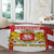 Georgia Round Carpet with Red Cross and Golden Lions Emblem Never Bows Design - Wonder Print Shop