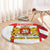 Georgia Round Carpet with Red Cross and Golden Lions Emblem Never Bows Design - Wonder Print Shop