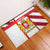 Georgia Rubber Doormat with Red Cross and Golden Lions Emblem Never Bows Design - Wonder Print Shop