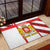Georgia Rubber Doormat with Red Cross and Golden Lions Emblem Never Bows Design - Wonder Print Shop