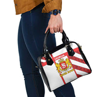 Georgia Shoulder Handbag with Red Cross and Golden Lions Emblem Never Bows Design - Wonder Print Shop
