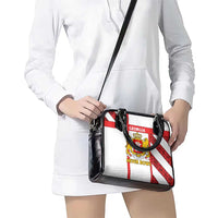 Georgia Shoulder Handbag with Red Cross and Golden Lions Emblem Never Bows Design - Wonder Print Shop