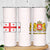 Georgia Skinny Tumbler with Red Cross and Golden Lions Emblem Never Bows Design - Wonder Print Shop