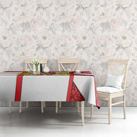 Georgia Tablecloth with Red Cross and Golden Lions Emblem Never Bows Design - Wonder Print Shop