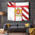Georgia Tapestry with Red Cross and Golden Lions Emblem Never Bows Design - Wonder Print Shop