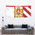 Georgia Tapestry with Red Cross and Golden Lions Emblem Never Bows Design - Wonder Print Shop