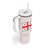 Georgia Tumbler With Handle with Red Cross and Golden Lions Emblem Never Bows Design - Wonder Print Shop