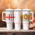 Georgia Tumbler With Handle with Red Cross and Golden Lions Emblem Never Bows Design - Wonder Print Shop