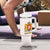 Georgia Tumbler With Handle with Red Cross and Golden Lions Emblem Never Bows Design - Wonder Print Shop
