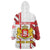 Georgia Wearable Blanket Hoodie with Red Cross and Golden Lions Emblem Never Bows Design - Wonder Print Shop