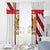 Georgia Window Curtain with Red Cross and Golden Lions Emblem Never Bows Design - Wonder Print Shop