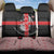 Georgia Back Car Seat Cover with Black Patterned Red Cross with Dragon Horse Symbol and Silent Pride Quote Design - Wonder Print Shop