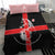 Georgia Bedding Set with Black Patterned Red Cross with Dragon Horse Symbol and Silent Pride Quote Design - Wonder Print Shop