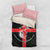 Georgia Bedding Set with Black Patterned Red Cross with Dragon Horse Symbol and Silent Pride Quote Design - Wonder Print Shop