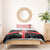 Georgia Bedding Set with Black Patterned Red Cross with Dragon Horse Symbol and Silent Pride Quote Design - Wonder Print Shop