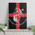 Georgia Canvas Wall Art with Black Patterned Red Cross with Dragon Horse Symbol and Silent Pride Quote Design - Wonder Print Shop