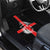Georgia Car Mats with Black Patterned Red Cross with Dragon Horse Symbol and Silent Pride Quote Design - Wonder Print Shop