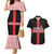 Georgia Couples Matching Mermaid Dress and Hawaiian Shirt with Black Patterned Red Cross with Dragon Horse Symbol and Silent Pride Quote Design - Wonder Print Shop