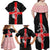 Georgia Family Matching Off Shoulder Maxi Dress and Hawaiian Shirt with Black Patterned Red Cross with Dragon Horse Symbol and Silent Pride Quote Design - Wonder Print Shop