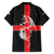Georgia Family Matching Puletasi and Hawaiian Shirt with Black Patterned Red Cross with Dragon Horse Symbol and Silent Pride Quote Design - Wonder Print Shop