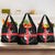 Georgia Grocery Bag with Black Patterned Red Cross with Dragon Horse Symbol and Silent Pride Quote Design - Wonder Print Shop