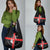 Georgia Grocery Bag with Black Patterned Red Cross with Dragon Horse Symbol and Silent Pride Quote Design - Wonder Print Shop