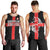 Georgia Men Tank Top with Black Patterned Red Cross with Dragon Horse Symbol and Silent Pride Quote Design - Wonder Print Shop