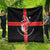 Georgia Quilt with Black Patterned Red Cross with Dragon Horse Symbol and Silent Pride Quote Design - Wonder Print Shop