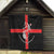 Georgia Quilt with Black Patterned Red Cross with Dragon Horse Symbol and Silent Pride Quote Design - Wonder Print Shop