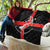 Georgia Quilt with Black Patterned Red Cross with Dragon Horse Symbol and Silent Pride Quote Design - Wonder Print Shop