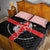 Georgia Quilt Bed Set with Black Patterned Red Cross with Dragon Horse Symbol and Silent Pride Quote Design - Wonder Print Shop