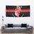 Georgia Tapestry with Black Patterned Red Cross with Dragon Horse Symbol and Silent Pride Quote Design - Wonder Print Shop