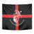 Georgia Tapestry with Black Patterned Red Cross with Dragon Horse Symbol and Silent Pride Quote Design - Wonder Print Shop