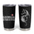 Georgia Tumbler Cup with Black Patterned Red Cross with Dragon Horse Symbol and Silent Pride Quote Design - Wonder Print Shop