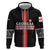Georgia Zip Hoodie with Black Patterned Red Cross with Dragon Horse Symbol and Silent Pride Quote Design - Wonder Print Shop