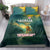 Georgia Bedding Set with Green Mountain Landscape with Map Outline Lion and Legends Rise Quote Design - Wonder Print Shop