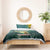 Georgia Bedding Set with Green Mountain Landscape with Map Outline Lion and Legends Rise Quote Design - Wonder Print Shop