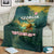 Georgia Blanket with Green Mountain Landscape with Map Outline Lion and Legends Rise Quote Design - Wonder Print Shop