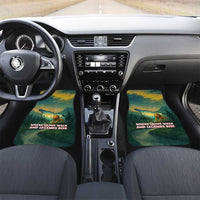 Georgia Car Mats with Green Mountain Landscape with Map Outline Lion and Legends Rise Quote Design - Wonder Print Shop