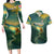 Georgia Couples Matching Long Sleeve Bodycon Dress and Hawaiian Shirt with Green Mountain Landscape with Map Outline Lion and Legends Rise Quote Design - Wonder Print Shop