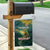 Georgia Garden Flag with Green Mountain Landscape with Map Outline Lion and Legends Rise Quote Design - Wonder Print Shop