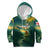 Georgia Kid Hoodie with Green Mountain Landscape with Map Outline Lion and Legends Rise Quote Design - Wonder Print Shop