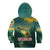 Georgia Kid Hoodie with Green Mountain Landscape with Map Outline Lion and Legends Rise Quote Design - Wonder Print Shop