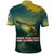 Georgia Polo Shirt with Green Mountain Landscape with Map Outline Lion and Legends Rise Quote Design - Wonder Print Shop