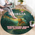Georgia Round Carpet with Green Mountain Landscape with Map Outline Lion and Legends Rise Quote Design - Wonder Print Shop